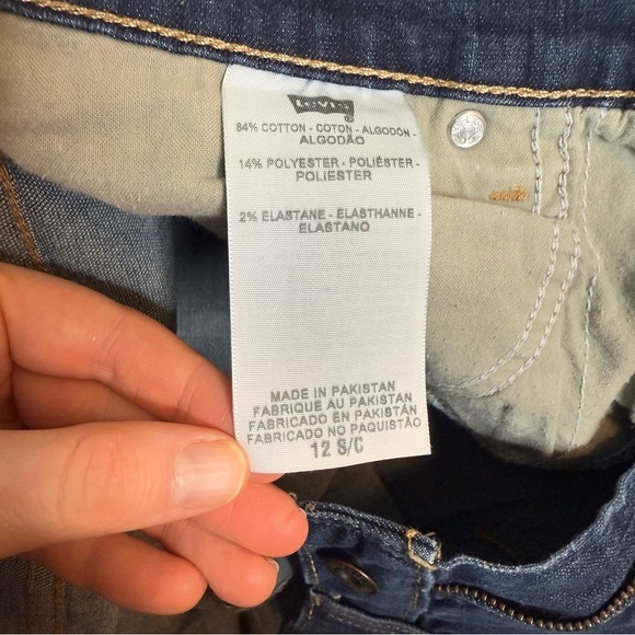 Levi's 512 Size 12 S/C Medium Perfectly Slimming Boot Cut Jeans Stretch Denim - Picture 8 of 16